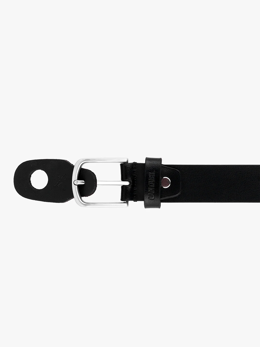 Men's Black Solid Formal Belt - Image 8
