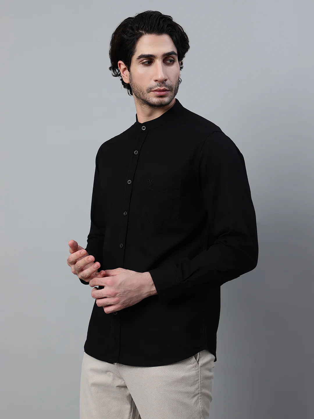 Casual Shirt for Men | Breathable & Soft with Color Fastness Regular Fit Spread Collar Neck Cotton Fabric Solid Pattern - Image 3