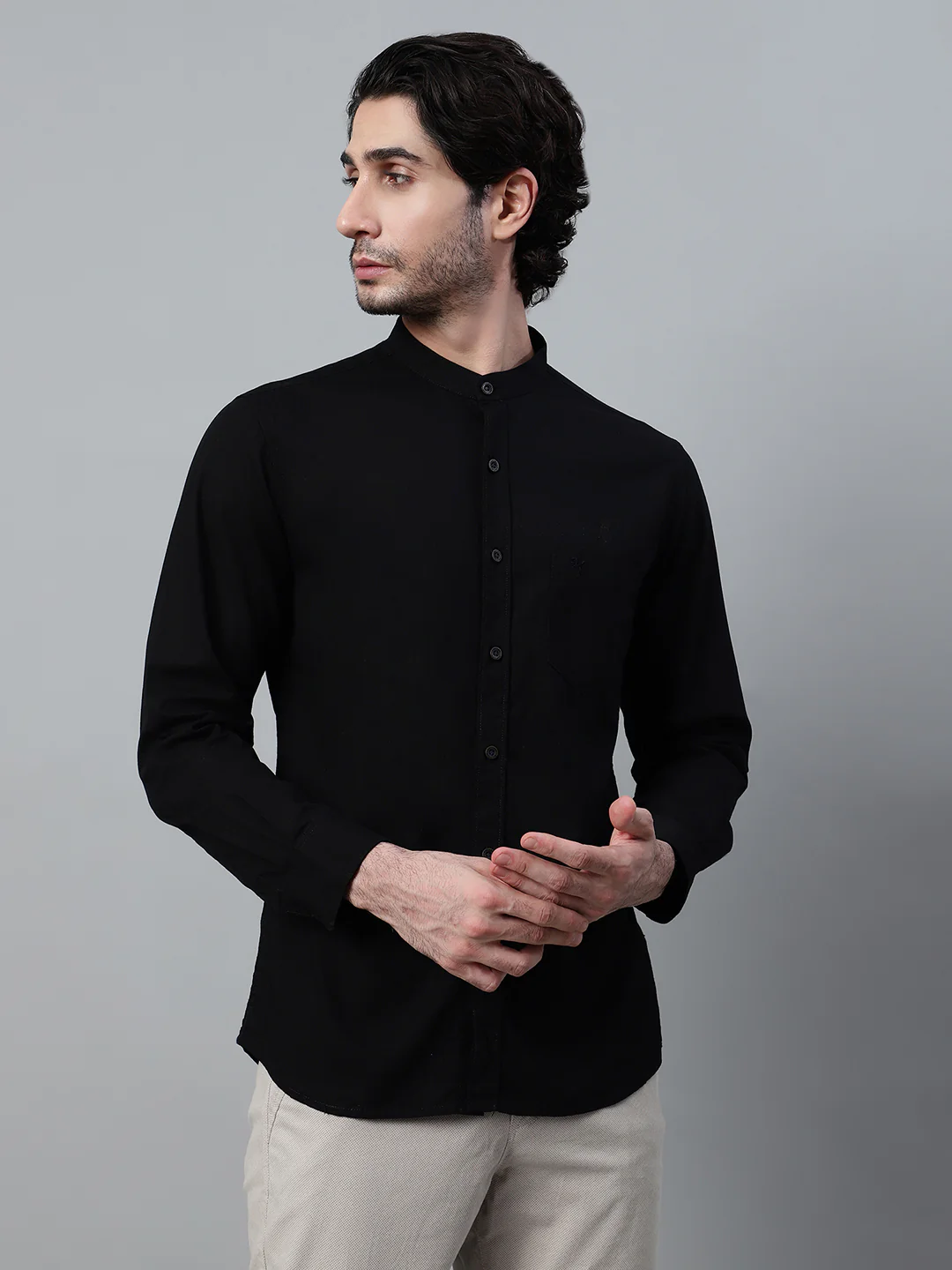 Casual Shirt for Men | Breathable & Soft with Color Fastness Regular Fit Spread Collar Neck Cotton Fabric Solid Pattern - Image 4