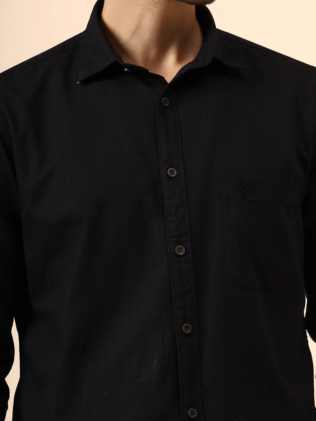 Casual Shirt for Men | Breathable & Soft with Color Fastness Regular Fit Spread Collar Neck Cotton Fabric Solid Pattern - Image 6