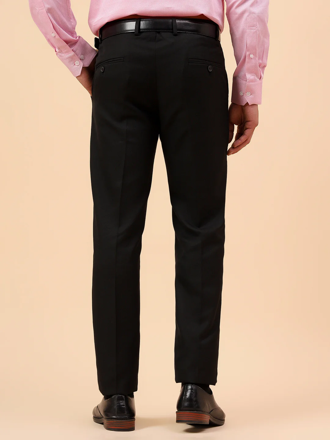 Formal Trouser for Men | Breathable & Soft with Color Fastness Regular Fit Poly Viscose Fabric Solid Pattern Hook & Eye Closure - Image 7