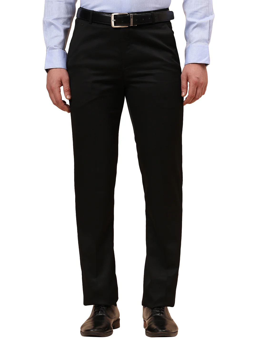 Formal Trouser for Men | Breathable & Soft with Color Fastness Regular Fit Poly Viscose Fabric Solid Pattern Hook & Eye Closure - Image 9