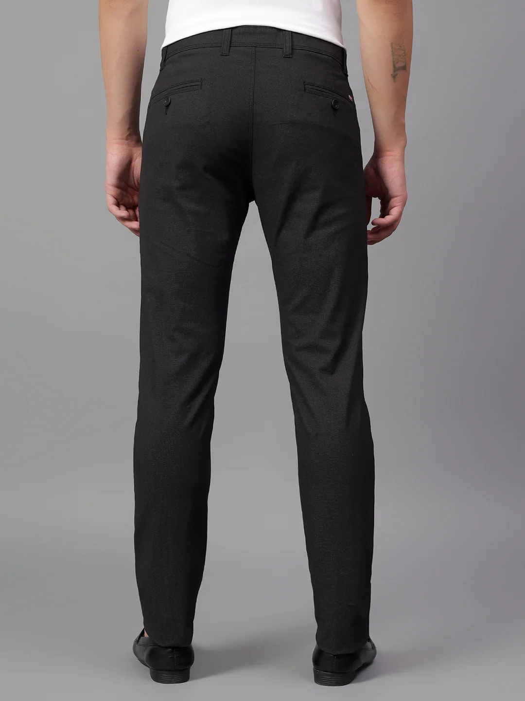 Casual Trouser for Men | Breathable & Soft with Color Fastness Regular Fit Cotton Blend Fabric Solid Pattern Button Closure - Image 2