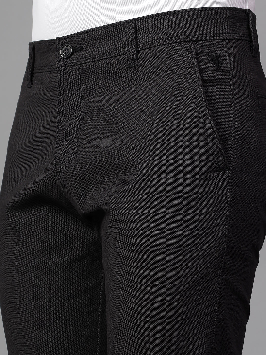 Casual Trouser for Men | Breathable & Soft with Color Fastness Regular Fit Cotton Blend Fabric Solid Pattern Button Closure - Image 6