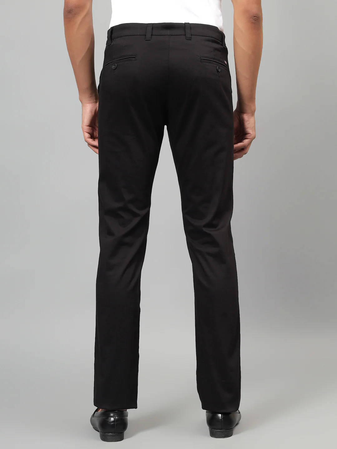 Casual Trouser for Men | Breathable & Soft with Color Fastness Regular Fit Cotton Blend Fabric Solid Pattern Button Closure - Image 5