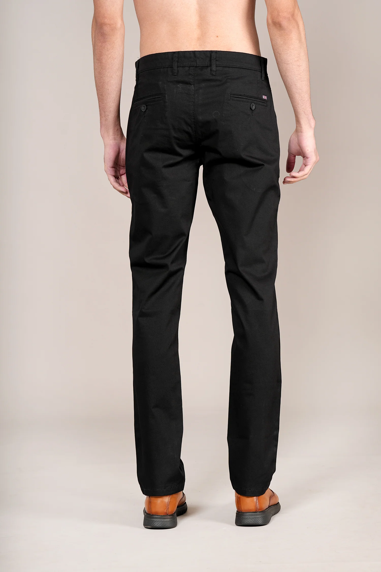 Casual Trouser for Men | Breathable & Soft with Color Fastness Regular Fit Cotton Blend Fabric Solid Pattern Button Closure - Image 6