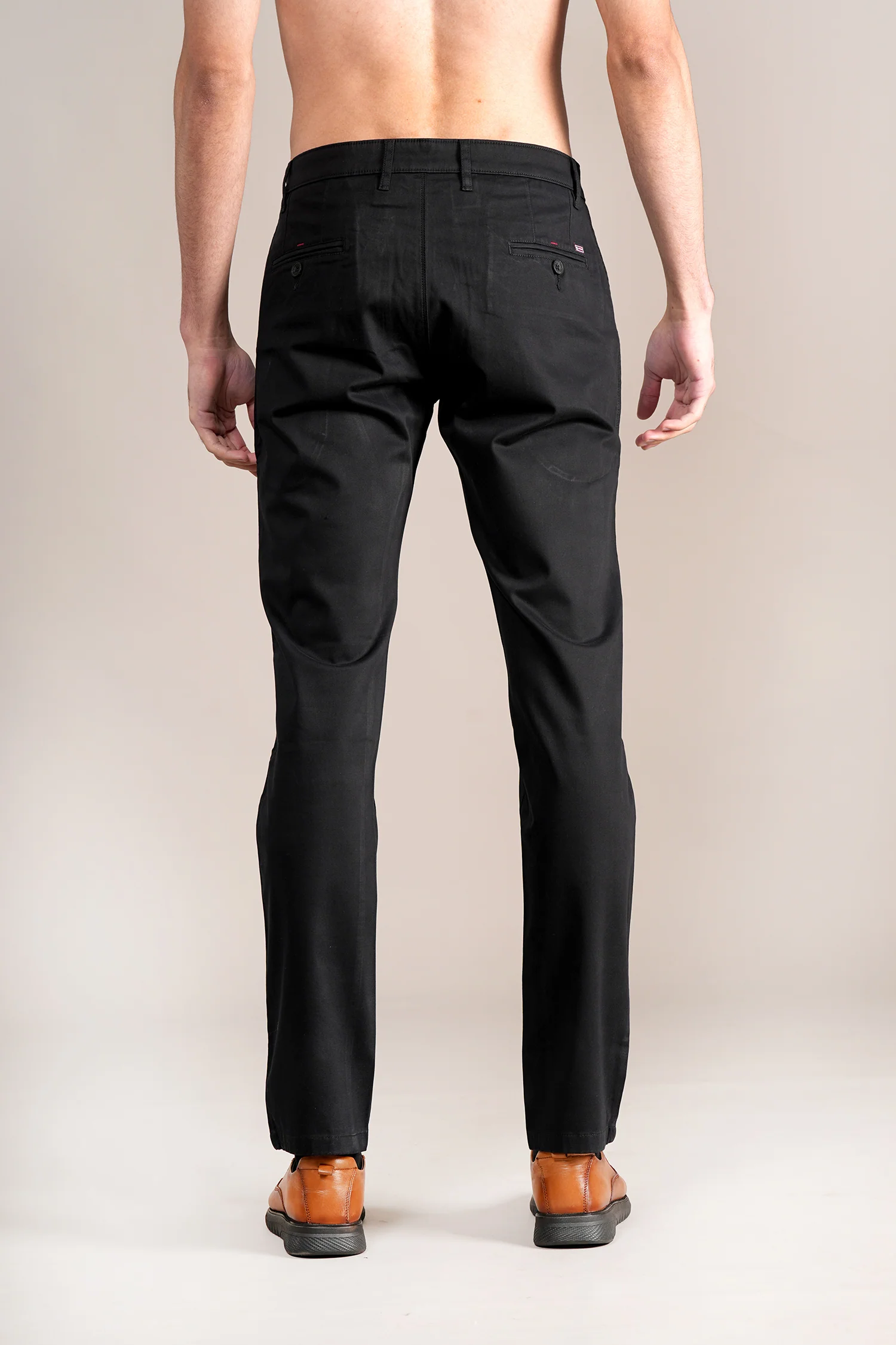 Casual Trouser for Men | Breathable & Soft with Color Fastness Regular Fit Cotton Blend Fabric Solid Pattern Button Closure - Image 6