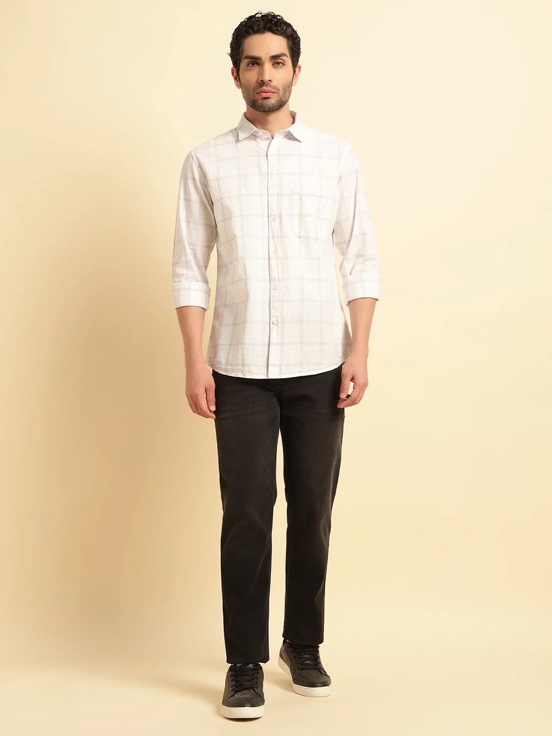 Denim Jeans for Men | Breathable & Soft with Color Fastness Slim Fit Cotton Fabric Solid Pattern Button Closure - Image 2