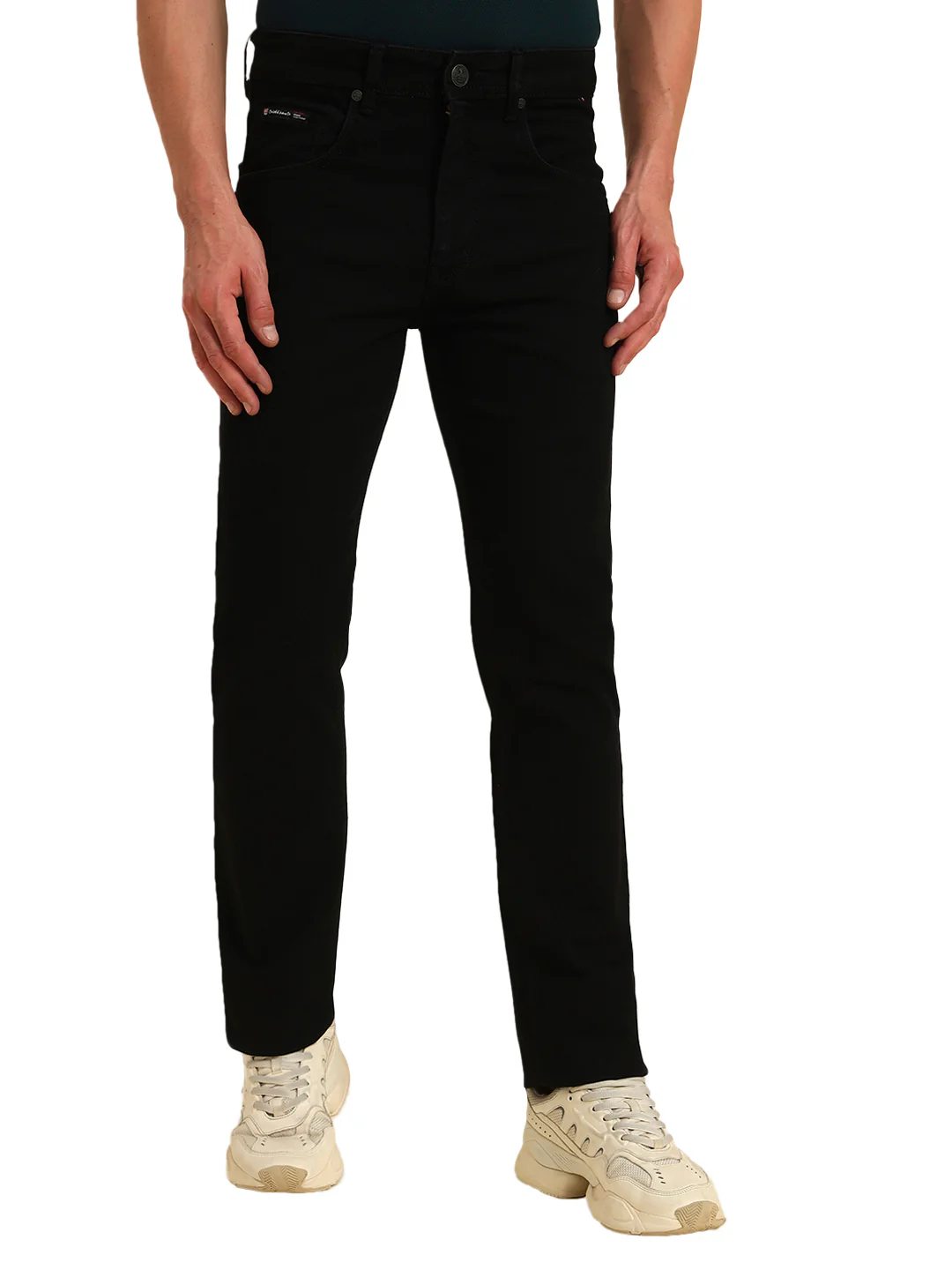 Denim Jeans for Men l Breathable & Soft with Color Fastness Straight Fit Cotton Fabric Solid Pattern Button Closure - Image 5