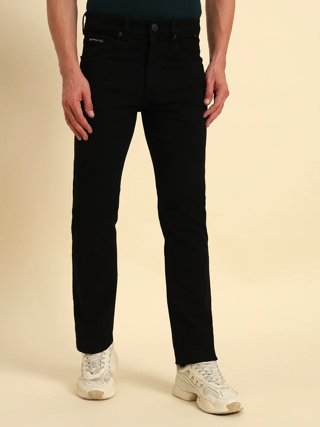 Denim Jeans for Men l Breathable & Soft with Color Fastness Straight Fit Cotton Fabric Solid Pattern Button Closure - Image 6