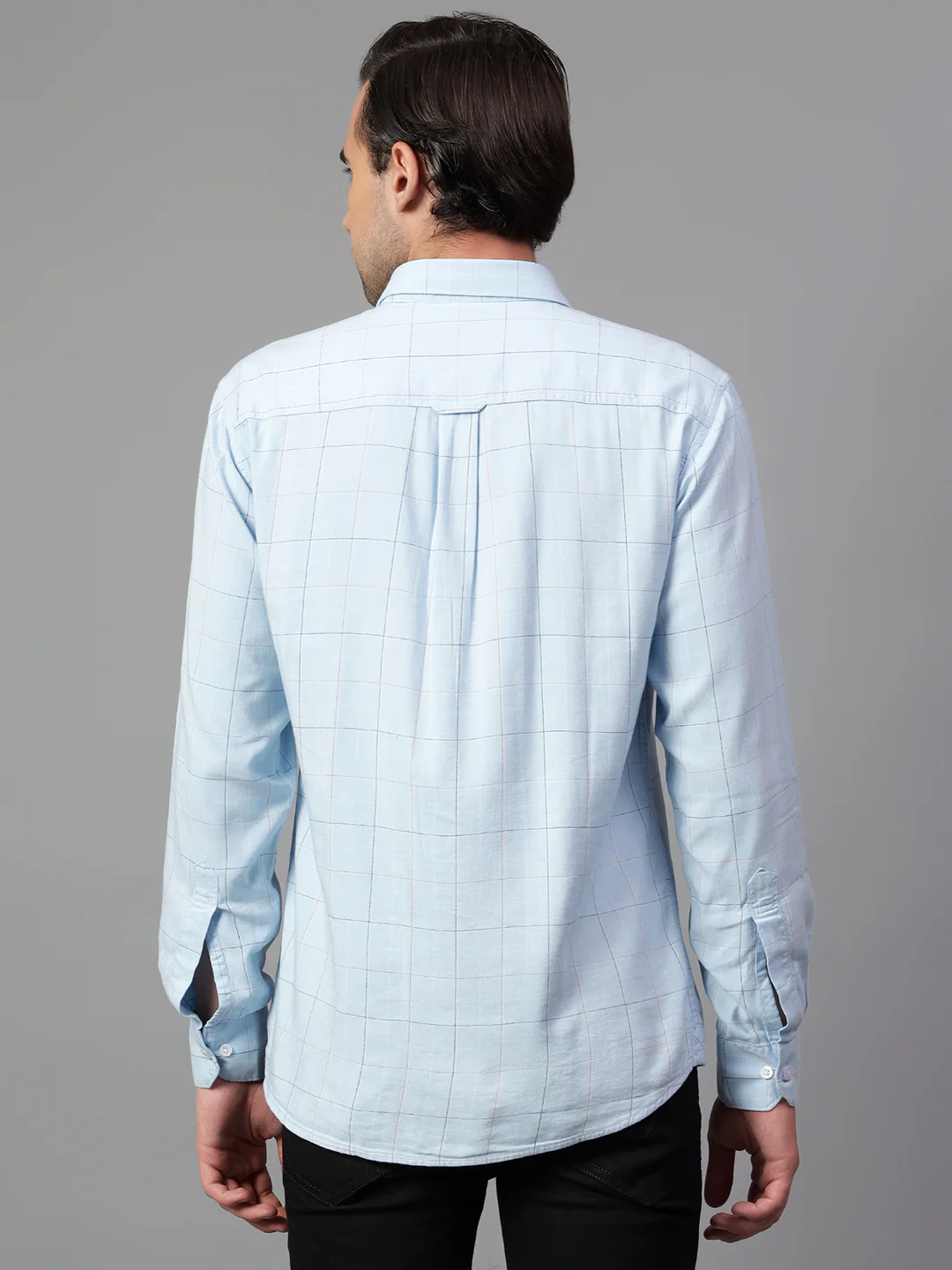Casual Shirt for Men | Breathable & Soft with Color Fastness Regular Fit Spread Collar Neck Cotton Blend Fabric Checkered Pattern - Image 3