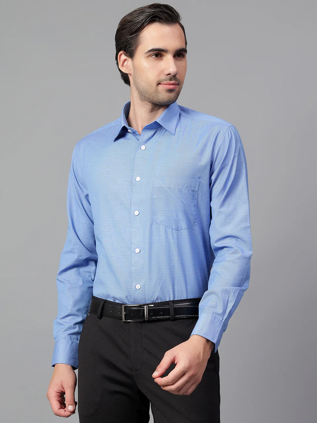 Formal Shirt for Men l Breathable & Soft with Color Fastness Regular Fit Spread Collar Neck Cotton Blend Fabric Checkered Pattern - Image 2