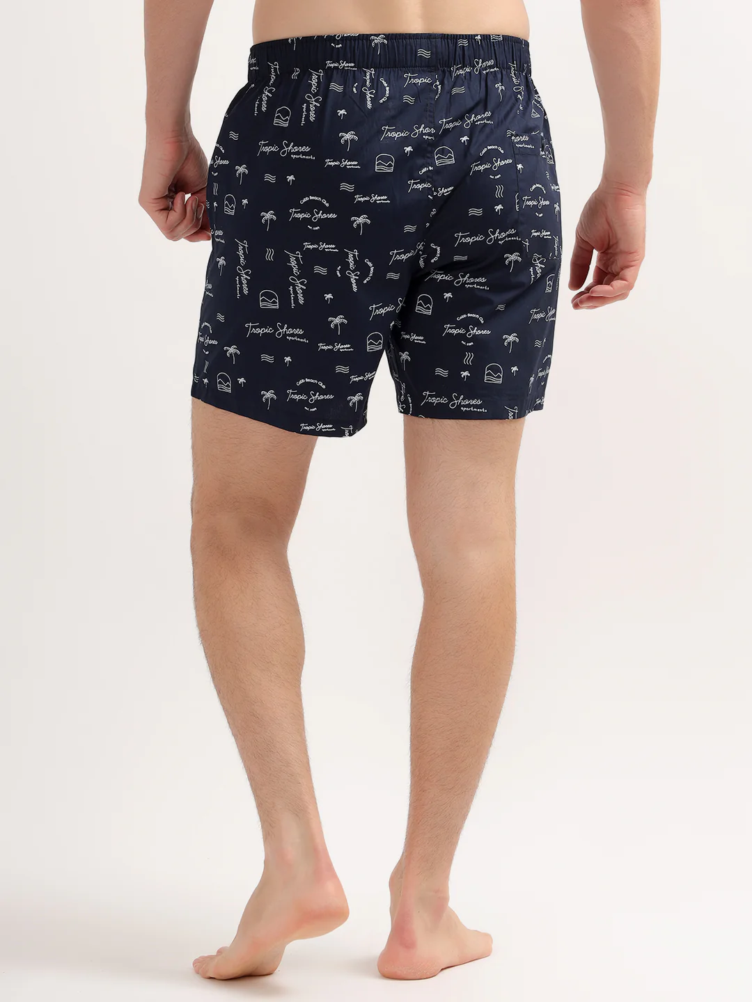 Men's Blue Regular Fit Printed Boxer - Image 4