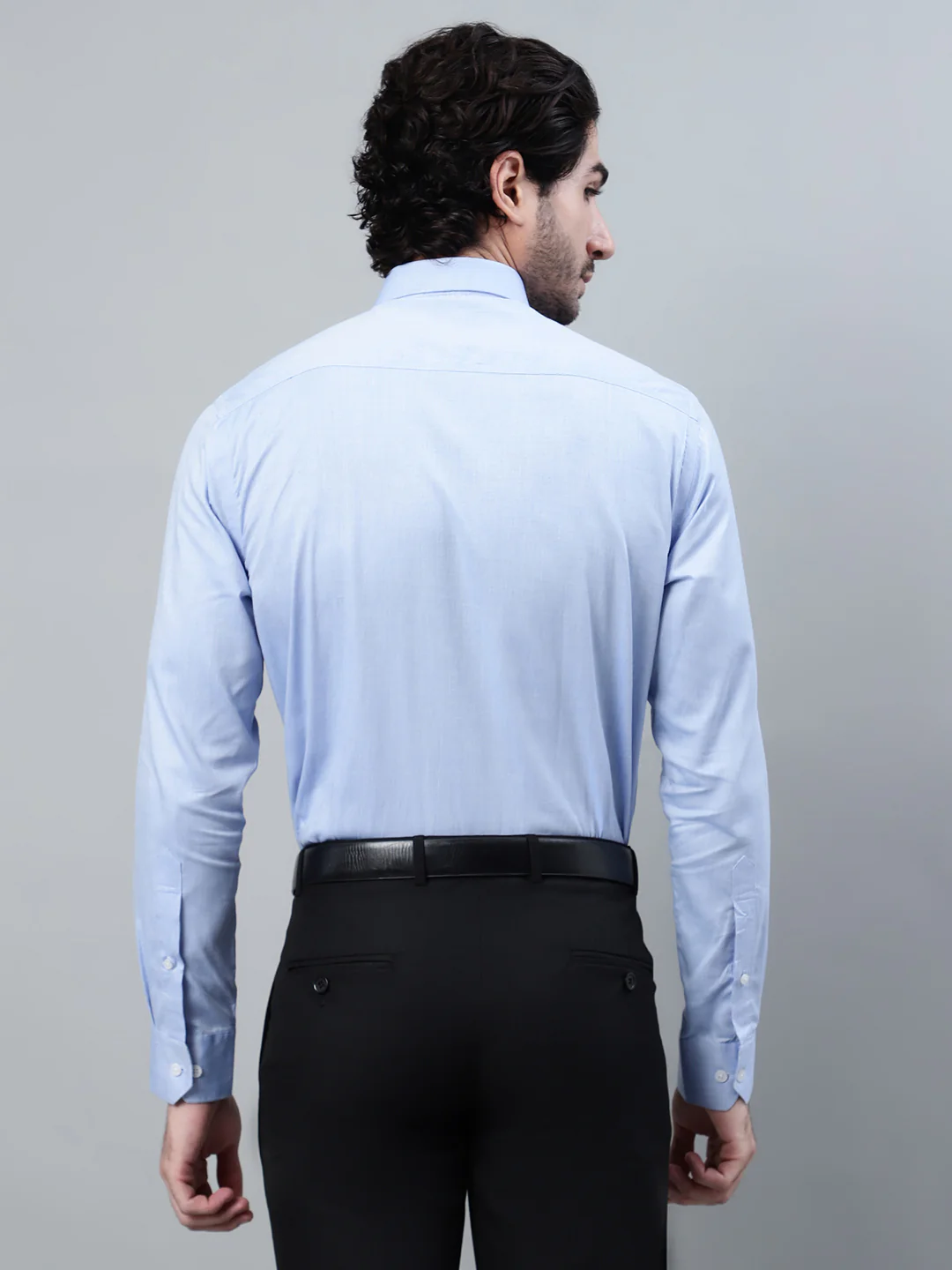 Formal Shirt for Men l Breathable & Soft with Color Fastness Regular Fit Spread Collar Neck Giza Cotton Fabric Solid Pattern - Image 2