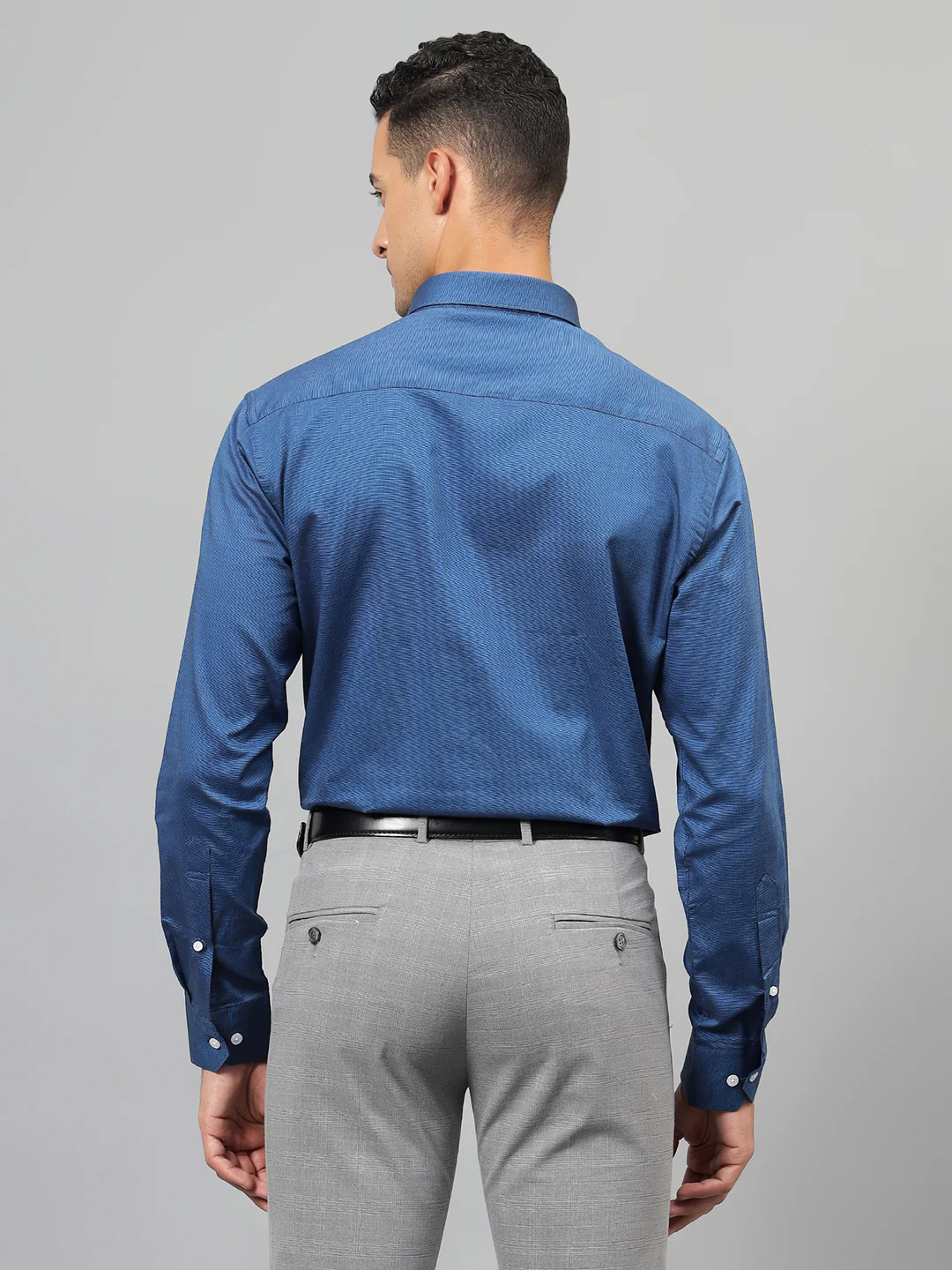 Formal Shirt for Men l Breathable & Soft with Color Fastness Regular Fit Spread Collar Neck Giza Cotton Fabric Solid Pattern - Image 3