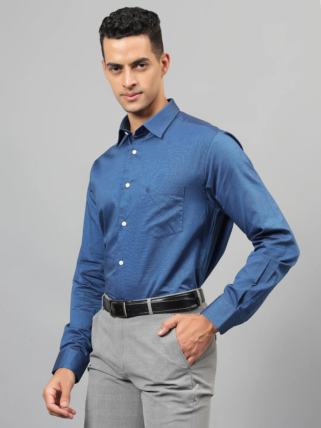 Formal Shirt for Men l Breathable & Soft with Color Fastness Regular Fit Spread Collar Neck Giza Cotton Fabric Solid Pattern - Image 4