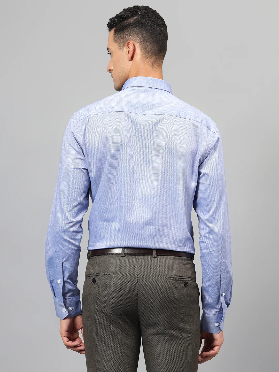 Formal Shirt for Men l Breathable & Soft with Color Fastness Regular Fit Spread Collar Neck Giza Cotton Fabric Solid Pattern - Image 2
