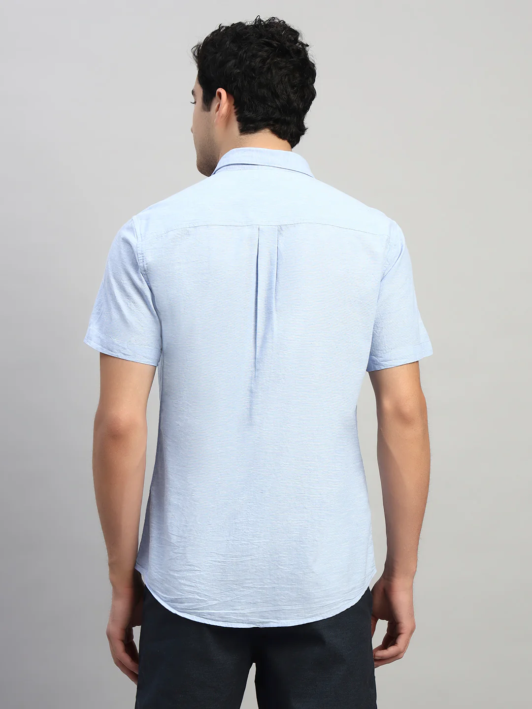 Casual Shirt for Men | Breathable & Soft with Color Fastness Regular Fit Spread Collar Neck Cotton Fabric Solid Pattern - Image 4