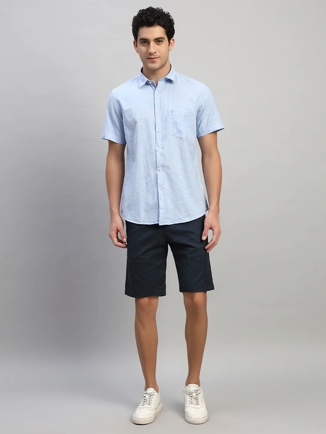 Casual Shirt for Men | Breathable & Soft with Color Fastness Regular Fit Spread Collar Neck Cotton Fabric Solid Pattern - Image 7