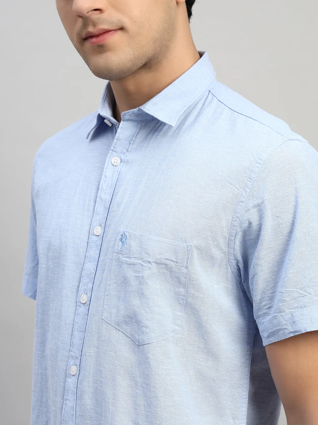 Casual Shirt for Men | Breathable & Soft with Color Fastness Regular Fit Spread Collar Neck Cotton Fabric Solid Pattern - Image 8