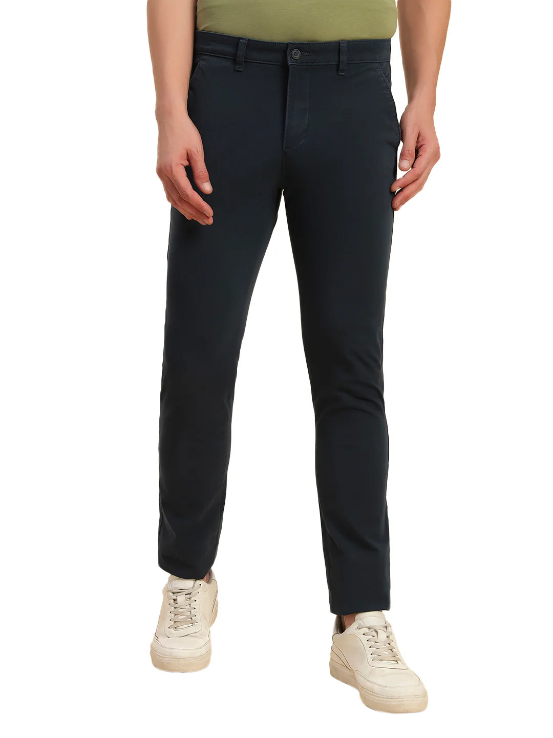 Casual Trouser for Men | Breathable & Soft with Color Fastness Regular Fit Cotton Blend Fabric Solid Pattern Button Closure - Image 3
