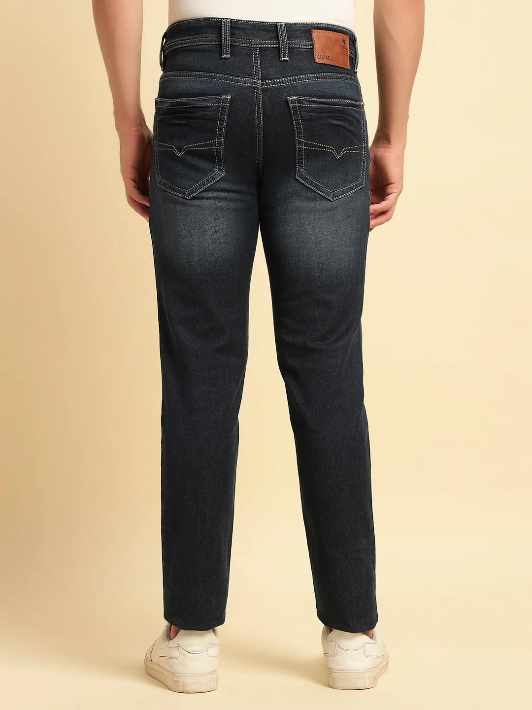 Denim Jeans for Men | Breathable & Soft with Color Fastness Slim Fit Cotton Fabric Solid Pattern Button Closure - Image 7