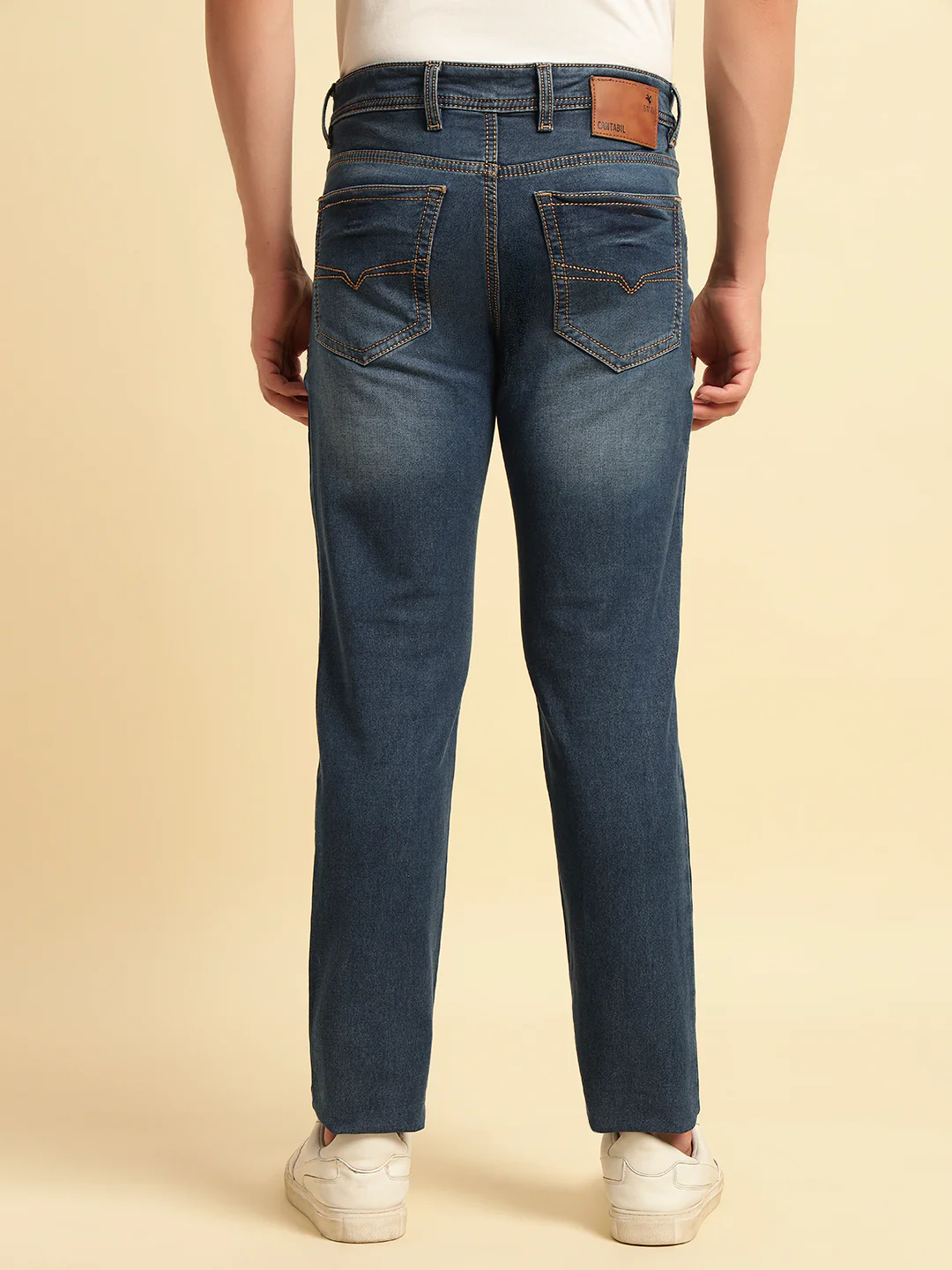 Denim Jeans for Men | Breathable & Soft with Color Fastness Slim Fit Cotton Fabric Solid Pattern Button Closure - Image 8
