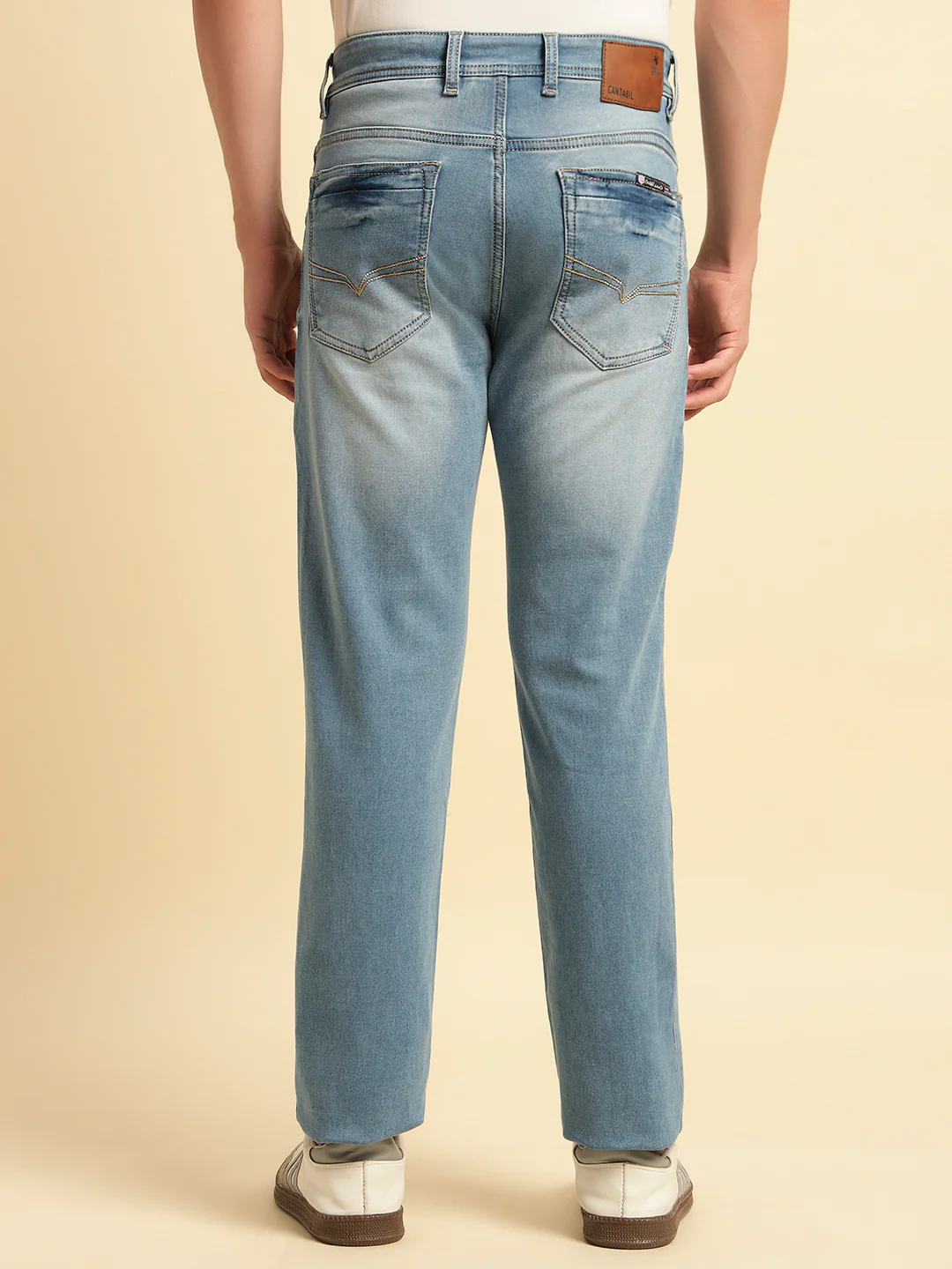 Denim Jeans for Men | Breathable & Soft with Color Fastness Straight Fit Cotton Fabric Solid Pattern Button Closure - Image 8