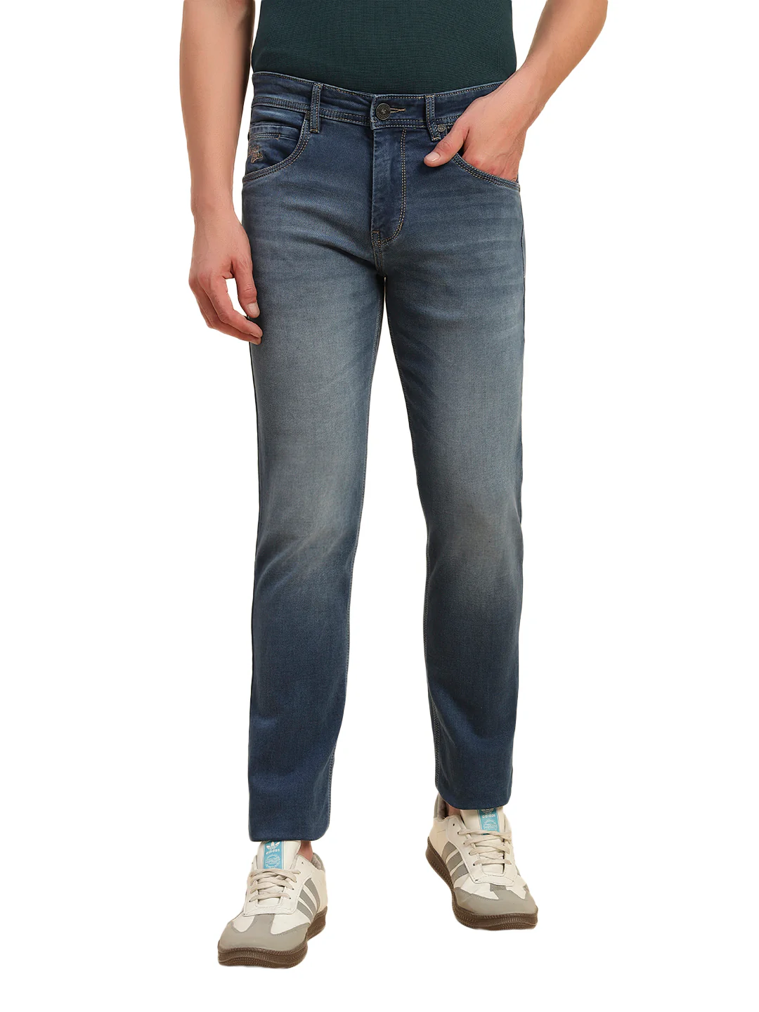 Denim Jeans for Men l Breathable & Soft with Color Fastness Slim Fit Cotton Fabric Solid Pattern Button Closure - Image 4