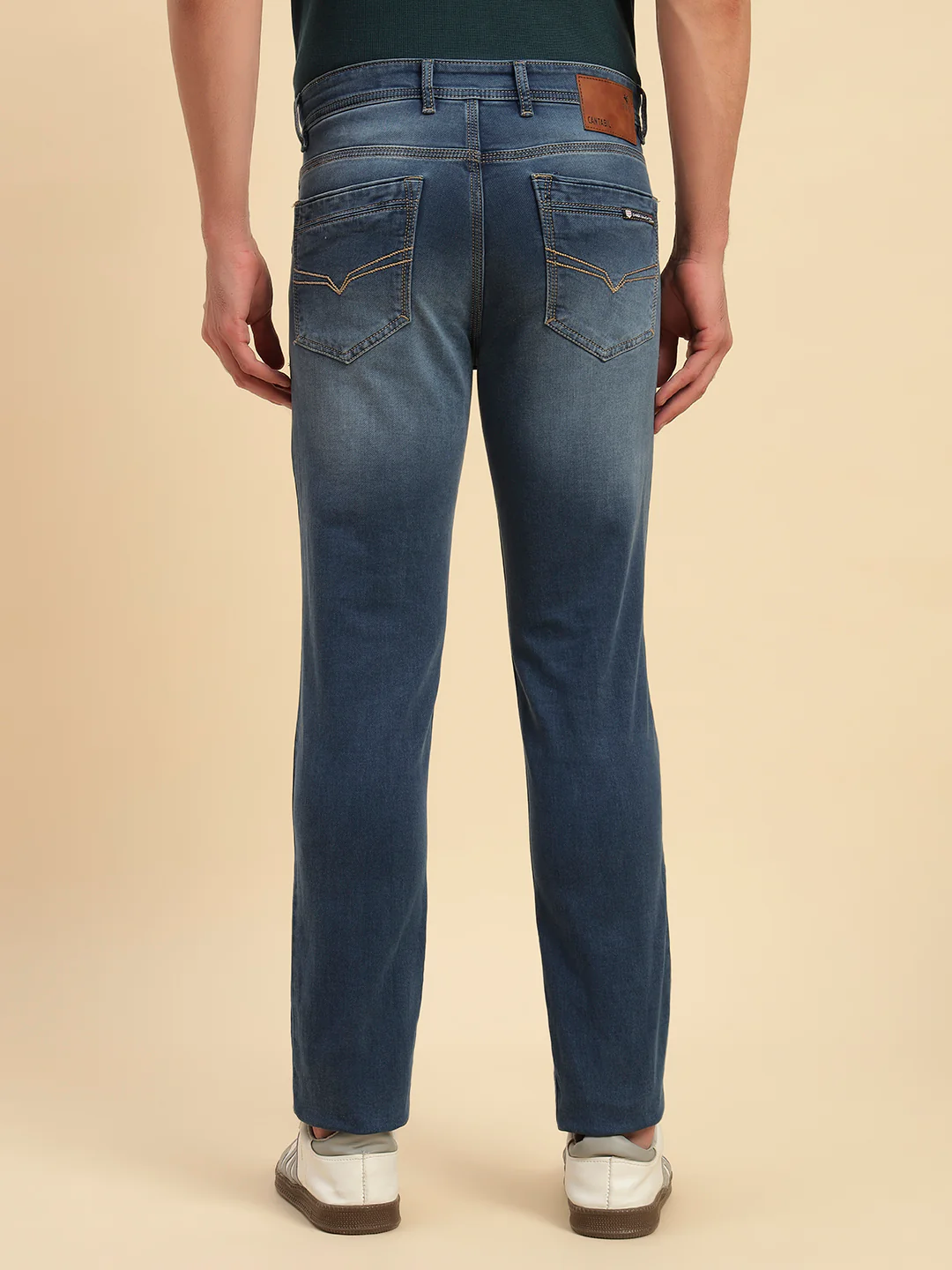 Denim Jeans for Men l Breathable & Soft with Color Fastness Slim Fit Cotton Fabric Solid Pattern Button Closure - Image 9