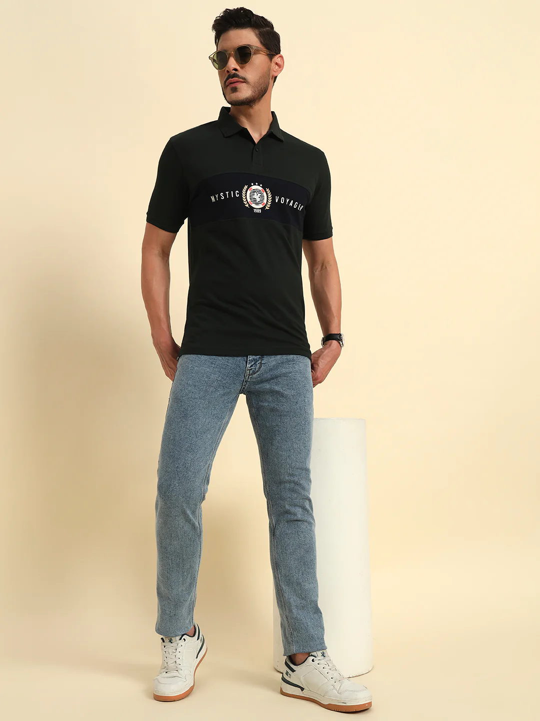 Denim Jeans for Men l Breathable & Soft with Color Fastness Slim Fit Cotton Fabric Solid Pattern Button Closure - Image 3
