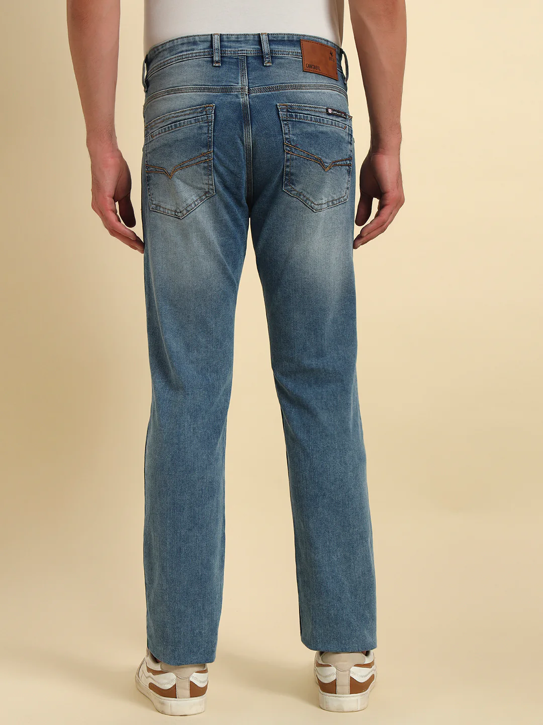Denim Jeans for Men l Breathable & Soft with Color Fastness Straight Fit Cotton Fabric Solid Pattern Button Closure - Image 4
