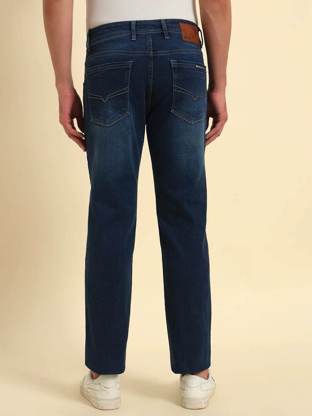 Denim Jeans for Men l Breathable & Soft with Color Fastness Straight Fit Cotton Fabric Solid Pattern Button Closure - Image 4
