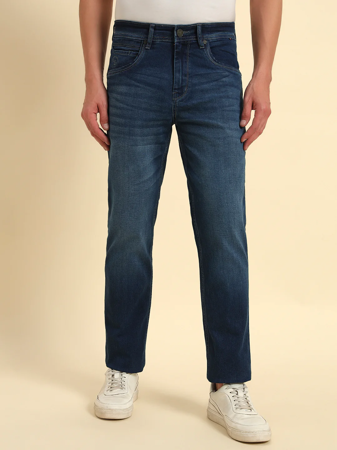 Denim Jeans for Men l Breathable & Soft with Color Fastness Straight Fit Cotton Fabric Solid Pattern Button Closure - Image 6