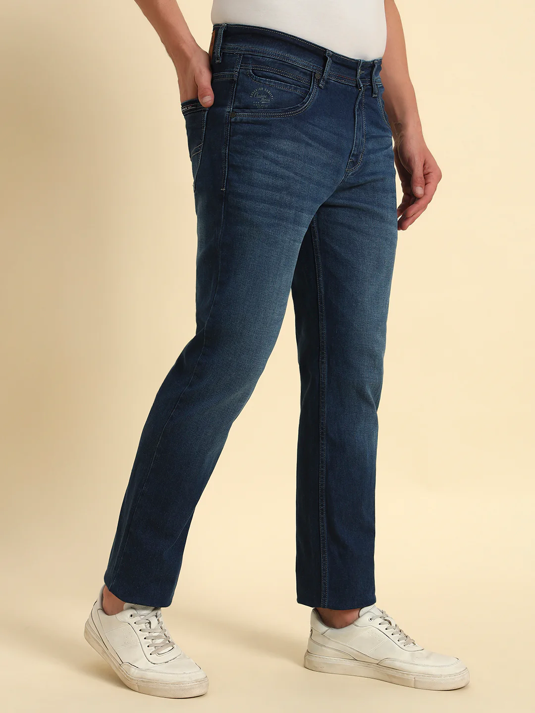 Denim Jeans for Men l Breathable & Soft with Color Fastness Straight Fit Cotton Fabric Solid Pattern Button Closure - Image 8
