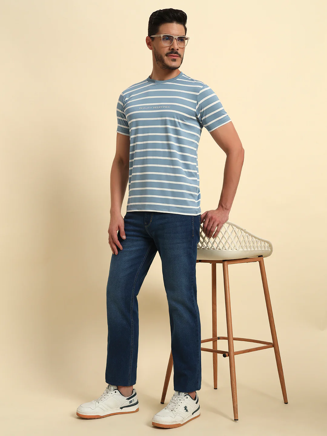 Denim Jeans for Men l Breathable & Soft with Color Fastness Straight Fit Cotton Fabric Solid Pattern Button Closure - Image 2