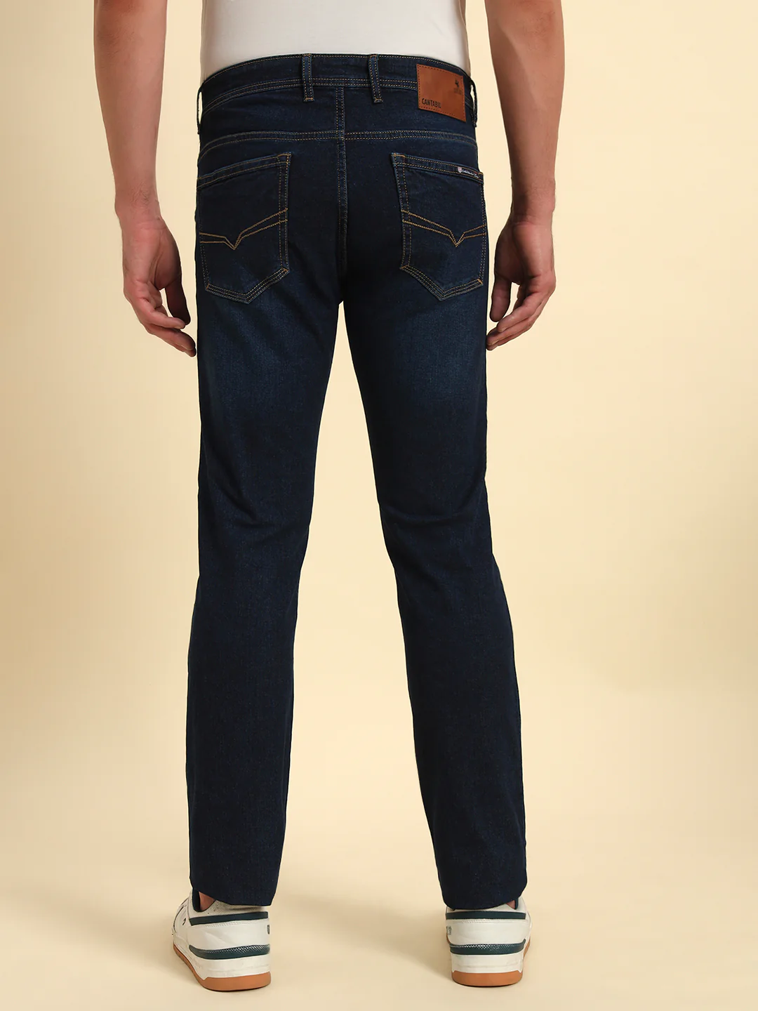 Denim Jeans for Men l Breathable & Soft with Color Fastness Straight Fit Cotton Fabric Solid Pattern Button Closure - Image 8