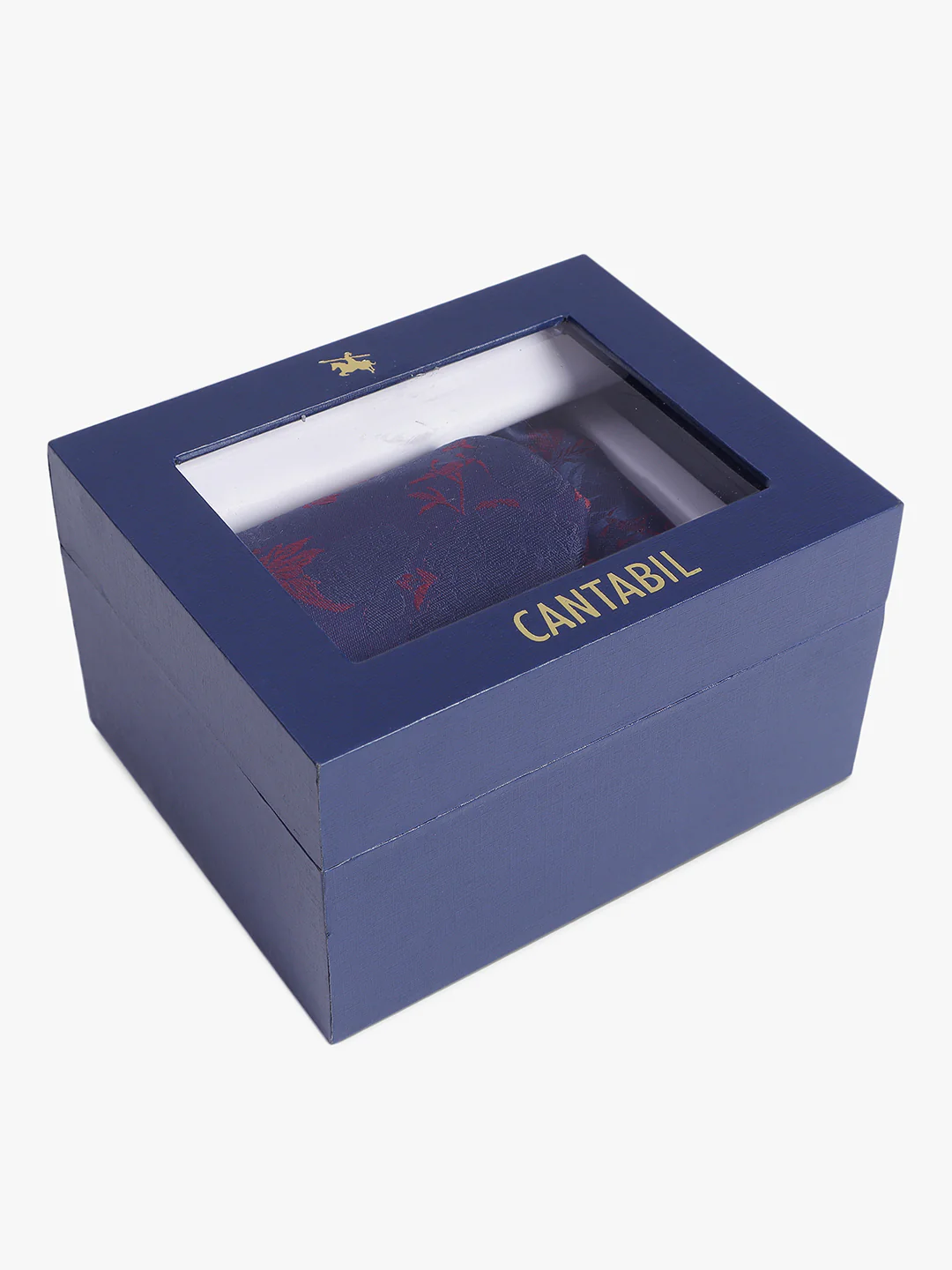 Men's Brown Printed Tie With Pocket Square Set - Image 8
