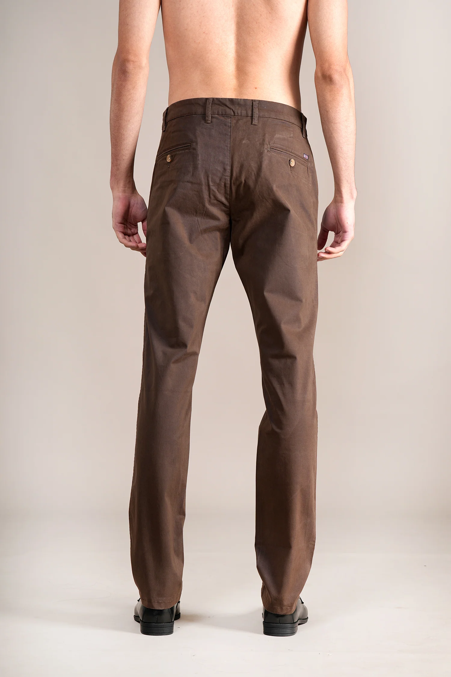 Casual Trouser for Men | Breathable & Soft with Color Fastness Regular Fit Cotton Blend Fabric Solid Pattern Button Closure - Image 6