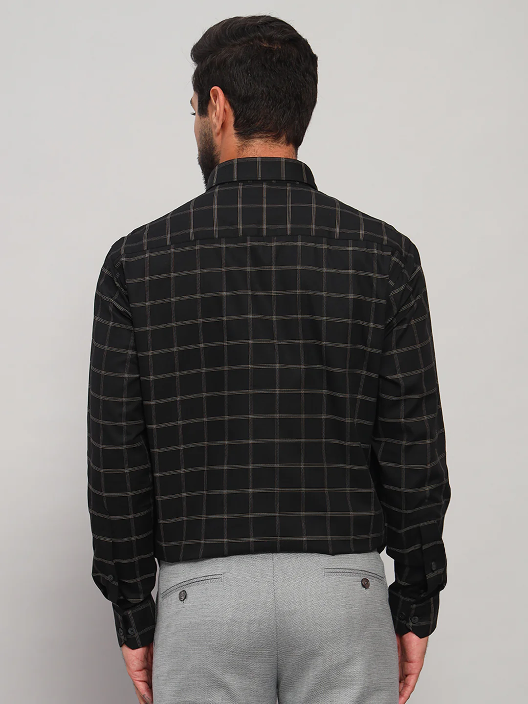 Formal Shirt for Men l Breathable & Soft with Color Fastness Regular Fit Spread Collar Neck Cotton Fabric Checkered Pattern - Image 5