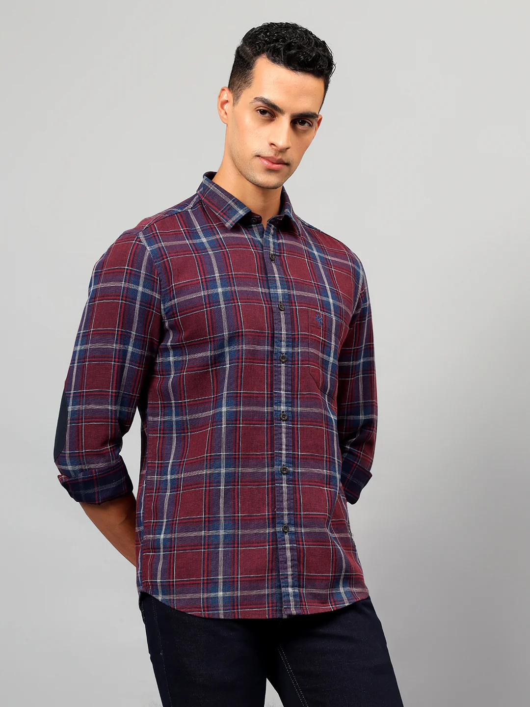 Casual Shirt for Men | Breathable & Soft with Color Fastness Regular Fit Spread Collar Neck Cotton Fabric Checkered Pattern - Image 4