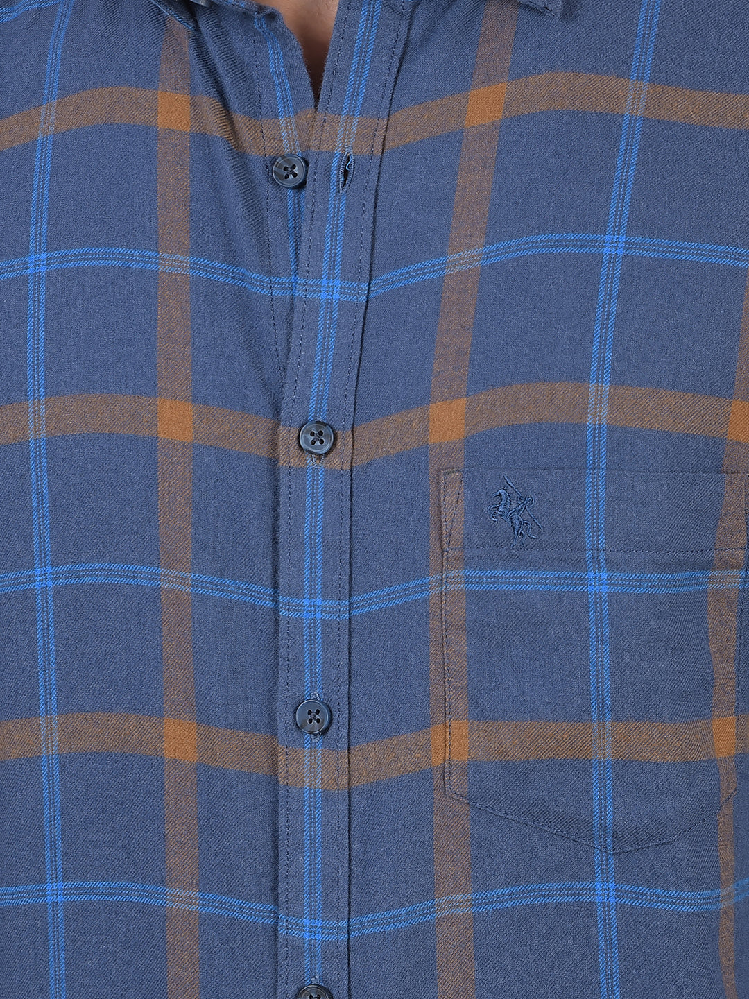 Casual Shirt for Men | Breathable & Soft with Color Fastness Regular Fit Spread Collar Neck Cotton Fabric Checkered Pattern - Image 9
