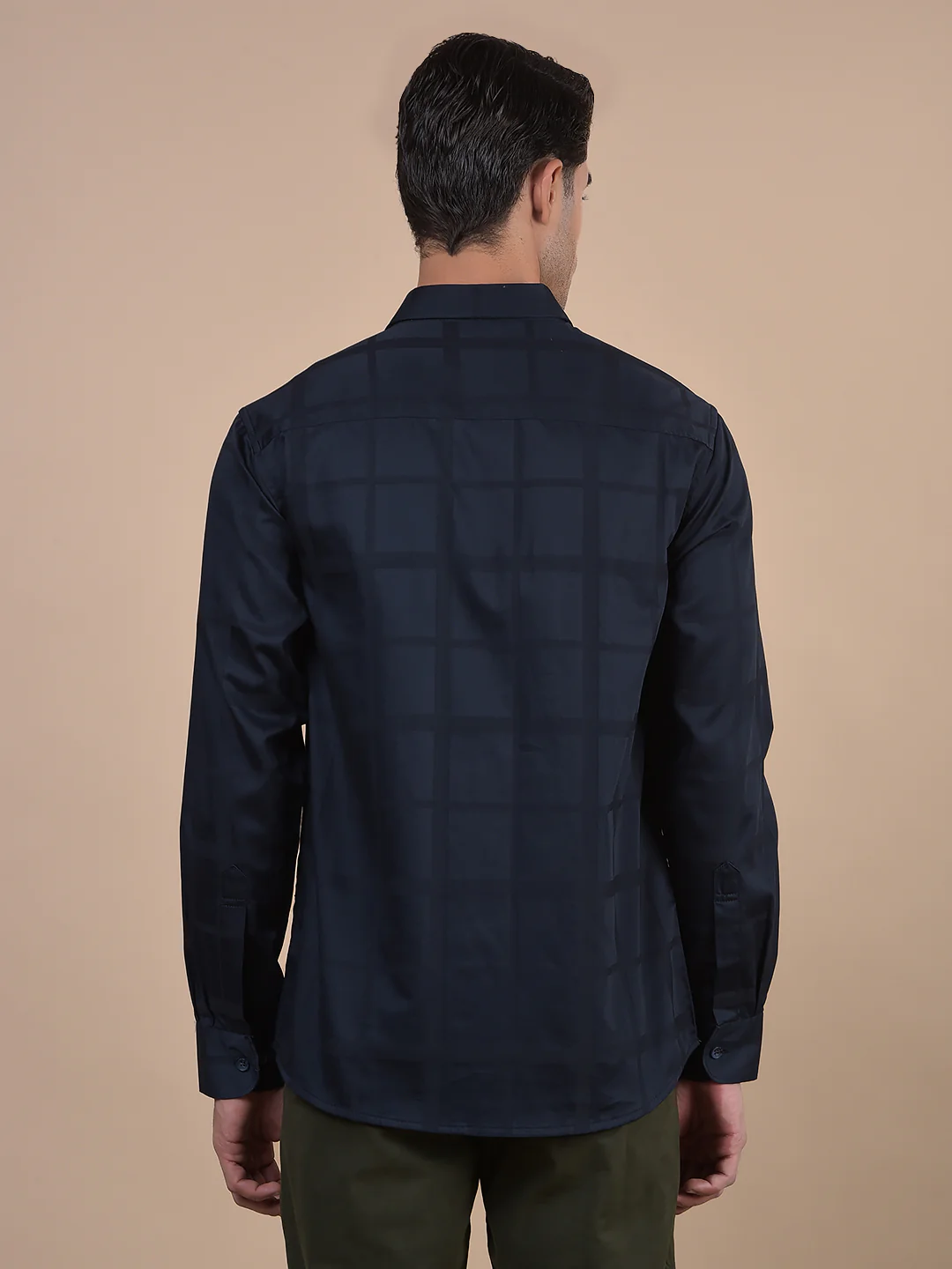 Casual Shirt for Men | Breathable & Soft with Color Fastness Regular Fit Spread Collar Neck Cotton Fabric Checkered Pattern - Image 2