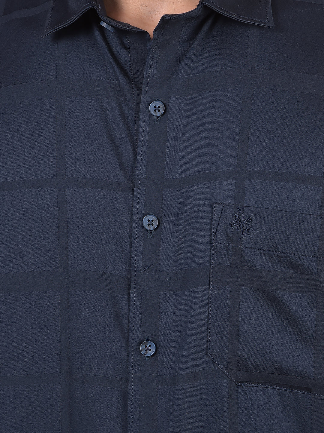 Casual Shirt for Men | Breathable & Soft with Color Fastness Regular Fit Spread Collar Neck Cotton Fabric Checkered Pattern - Image 6