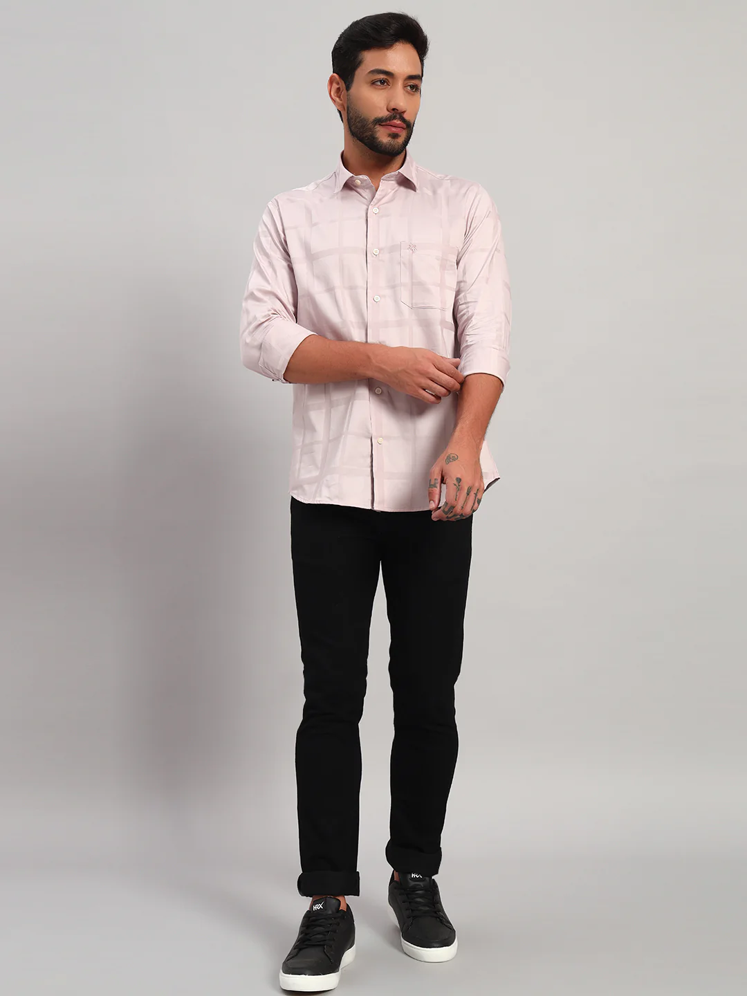 Casual Shirt for Men | Breathable & Soft with Color Fastness Regular Fit Spread Collar Neck Cotton Fabric Checkered Pattern - Image 8