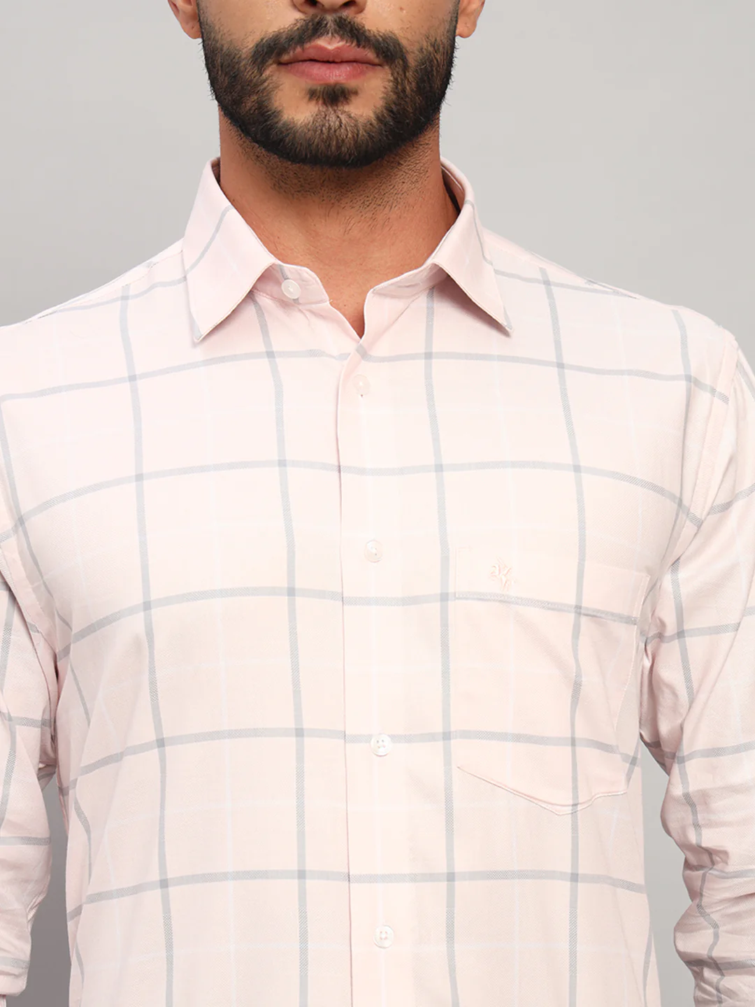 Formal Shirt for Men l Breathable & Soft with Color Fastness Regular Fit Spread Collar Neck Cotton Fabric Checkered Pattern - Image 7