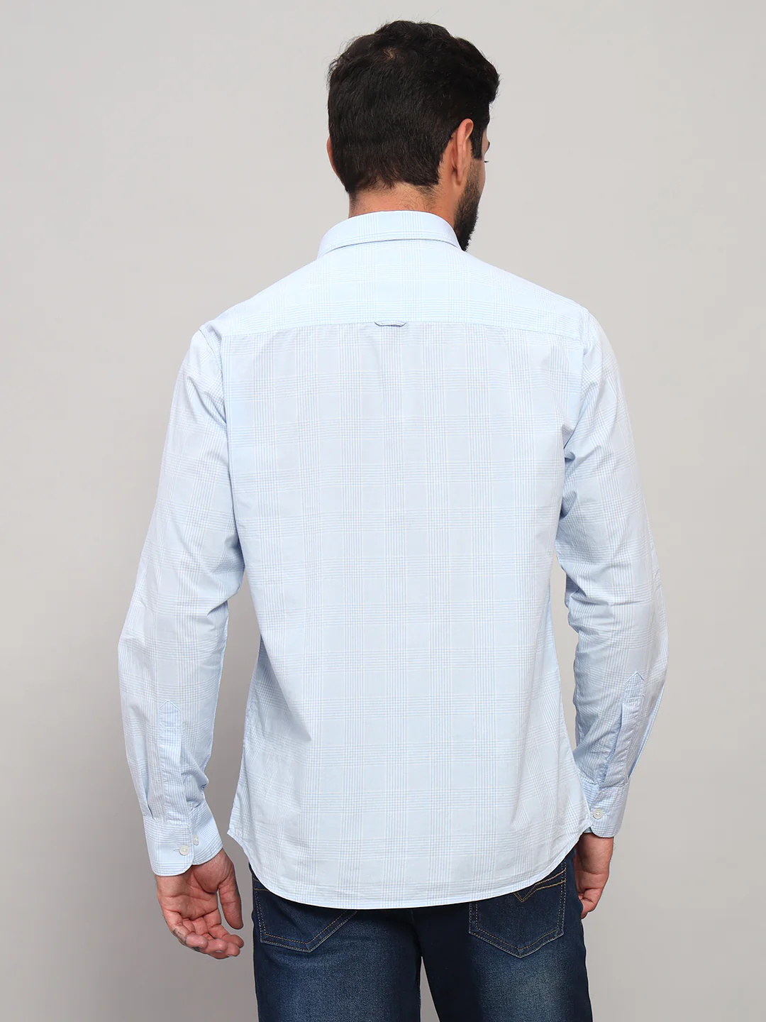 Casual Shirt for Men | Breathable & Soft with Color Fastness Regular Fit Spread Collar Neck Cotton Fabric Checkered Pattern - Image 2