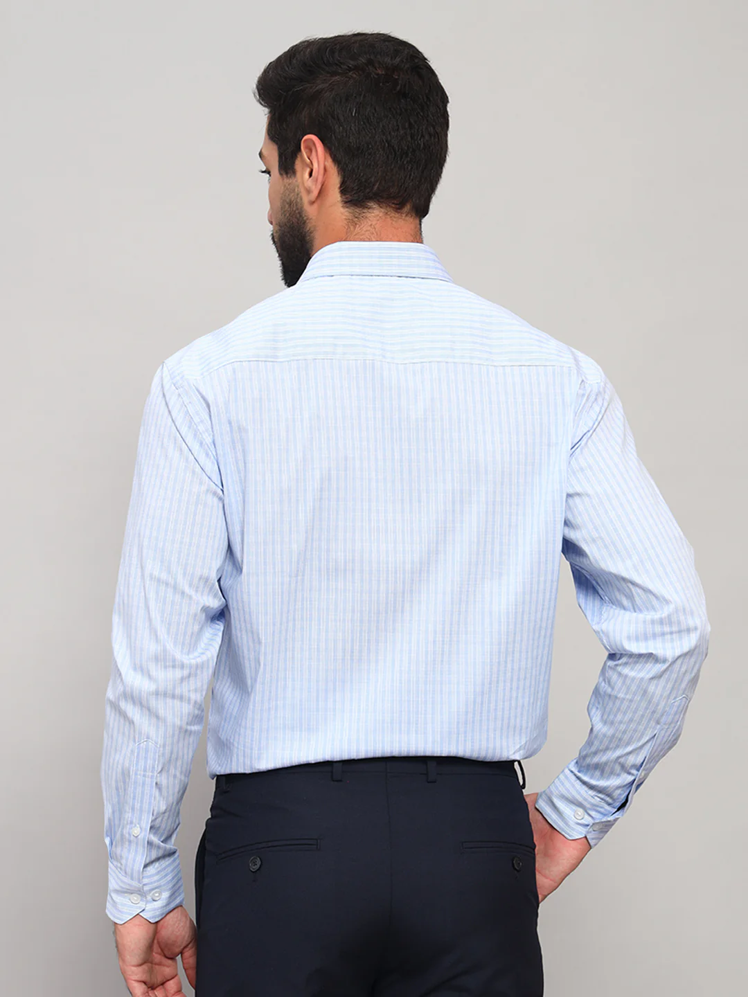 Formal Shirt for Men l Breathable & Soft with Color Fastness Regular Fit Spread Collar Neck Cotton Blend Fabric Checkered Pattern - Image 2
