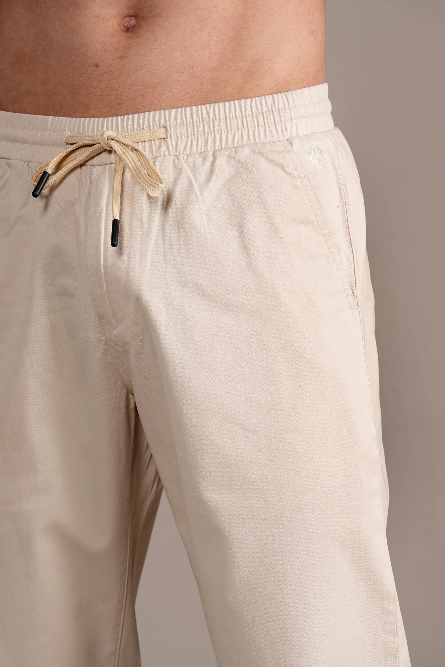 Casual Trouser for Men | Breathable & Soft with Color Fastness Regular Fit Cotton Blend Fabric Solid Pattern Drawstring Closure - Image 6