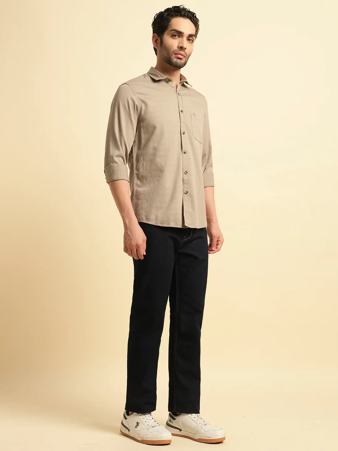 Denim Jeans for Men | Breathable & Soft with Color Fastness Straight Fit Cotton Fabric Solid Pattern Button Closure - Image 2